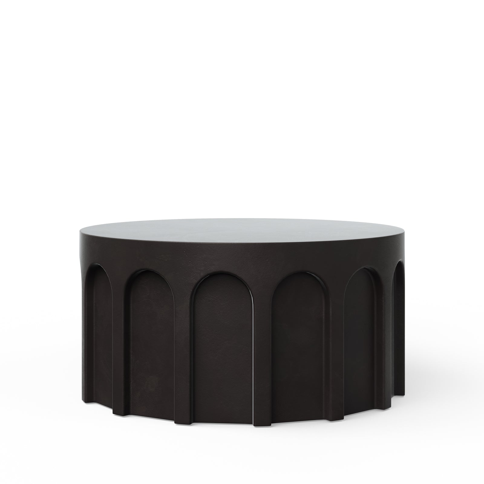 Atlas Round Indoor/Outdoor Concrete Coffee Table - Lava
