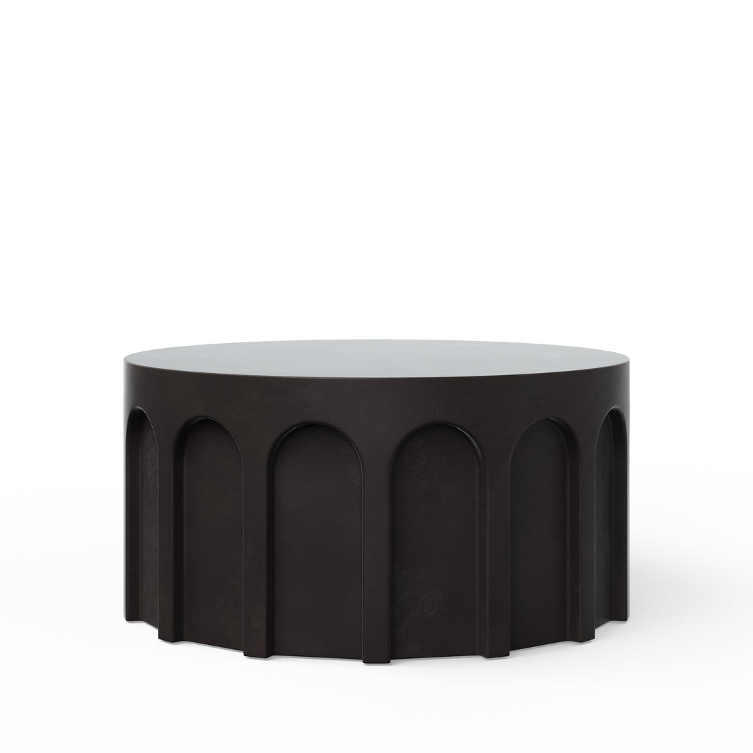 Atlas Round Indoor/Outdoor Concrete Coffee Table - Lava