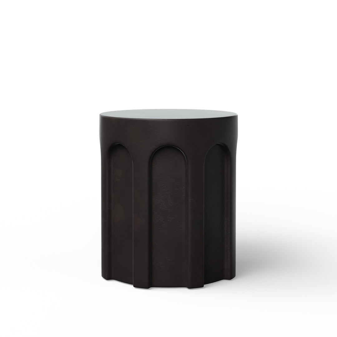 Atlas Indoor/Outdoor Concrete End Table - Lava