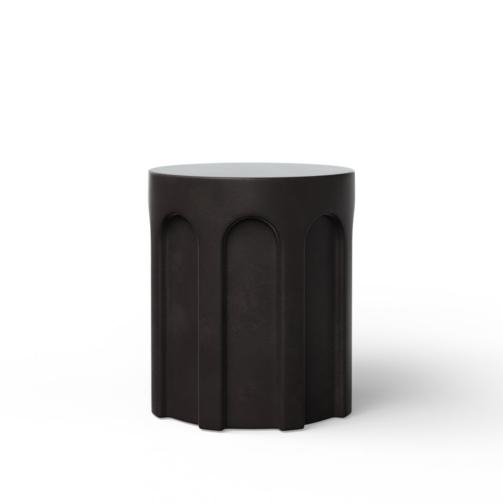 Atlas Indoor/Outdoor Concrete End Table - Lava