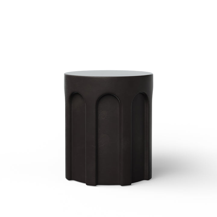 Atlas Indoor/Outdoor Concrete End Table - Lava