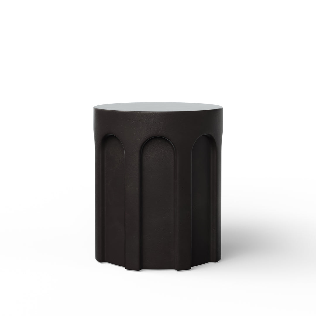Atlas Indoor/Outdoor Concrete End Table - Lava
