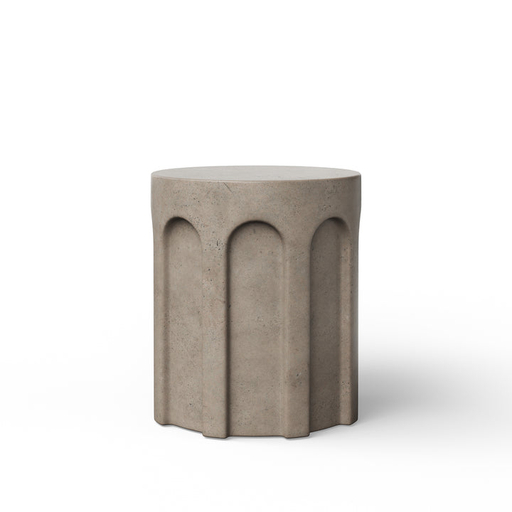 Atlas Indoor/Outdoor Concrete End Table - Dark Grey