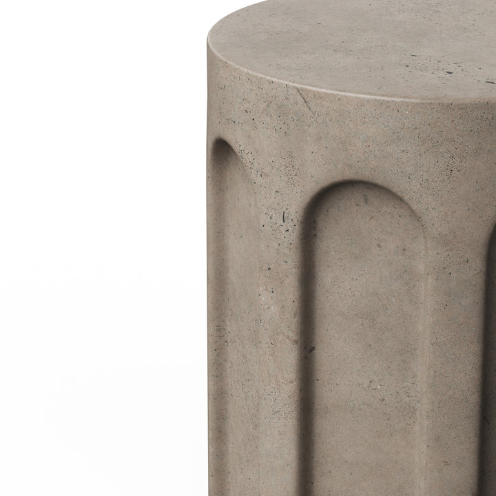 Atlas Indoor/Outdoor Concrete End Table - Dark Grey