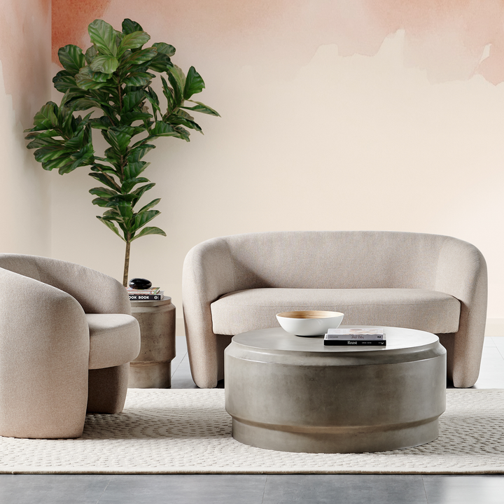 Barrel Round Indoor/Outdoor Concrete Coffee Table