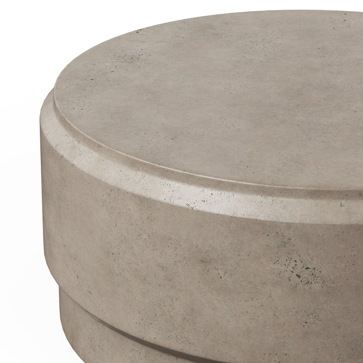 Barrel Round Indoor/Outdoor Concrete Coffee Table