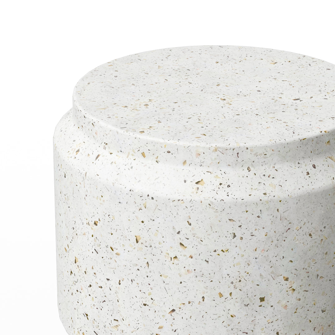 Barrel Indoor/Outdoor Concrete End Table