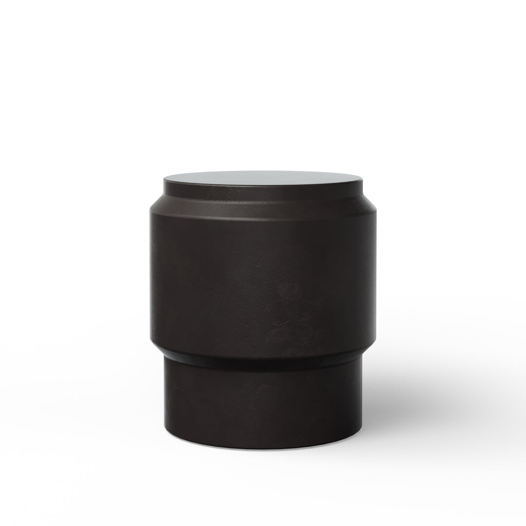 Barrel Indoor/Outdoor Concrete End Table - Lava