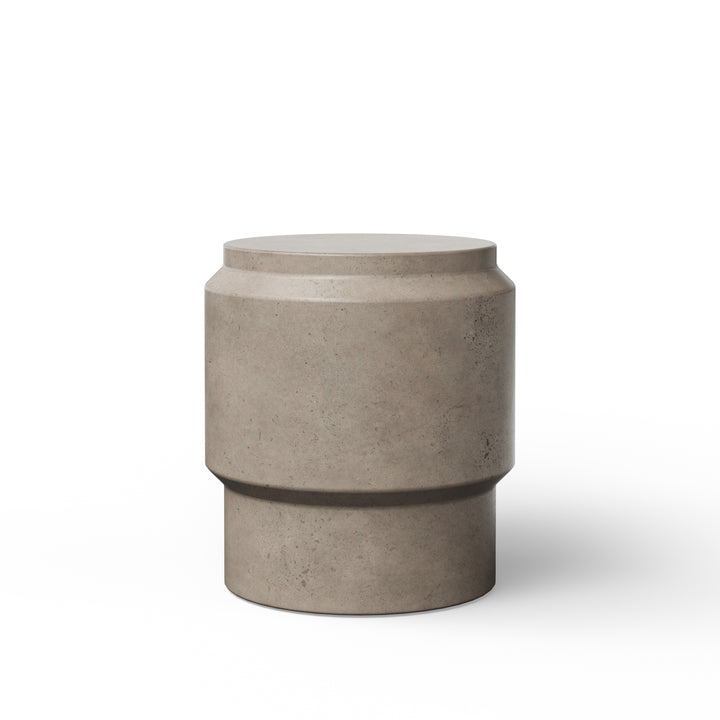 Barrel Indoor/Outdoor Concrete End Table