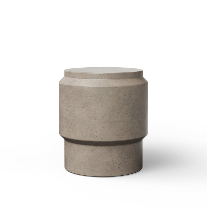 Barrel Indoor/Outdoor Concrete End Table