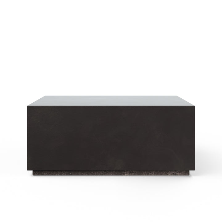 Bloc Square Indoor/Outdoor Concrete Coffee Table - Lava Brown