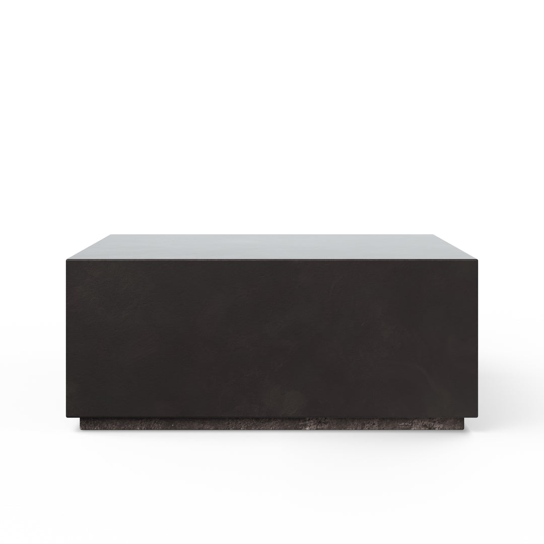 Bloc Square Indoor/Outdoor Concrete Coffee Table - Lava Brown