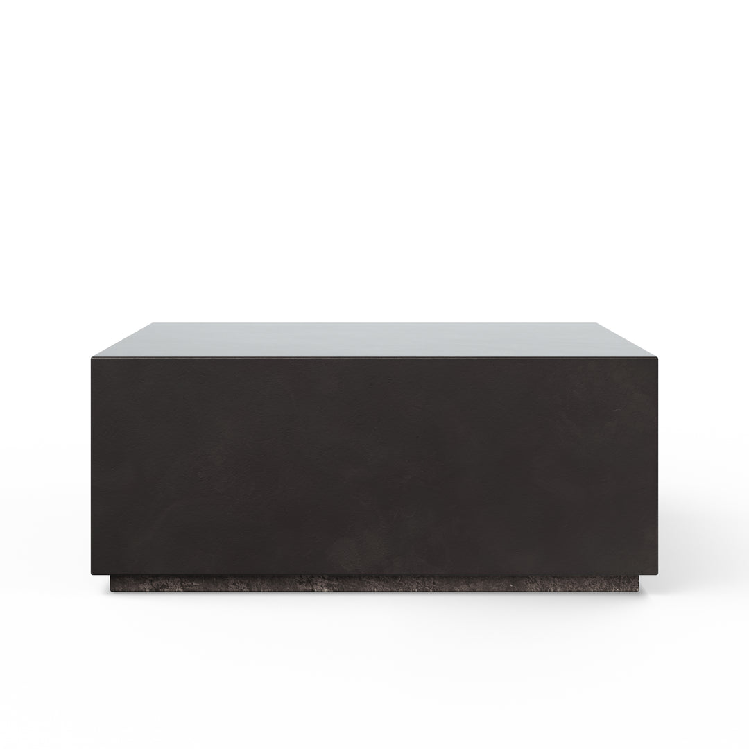 Bloc Square Indoor/Outdoor Concrete Coffee Table - Lava Brown