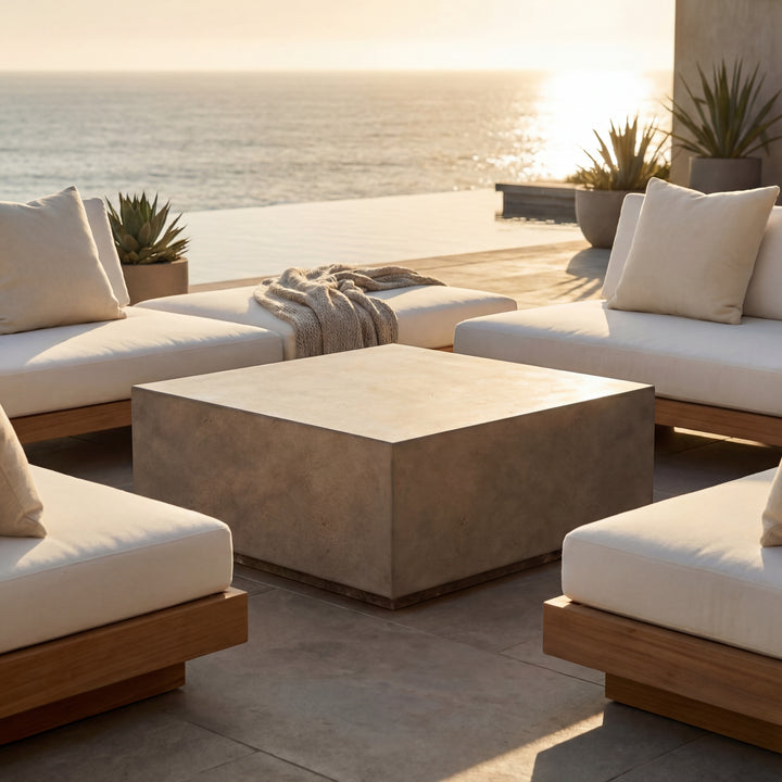 Bloc Square Indoor/Outdoor Concrete Coffee Table