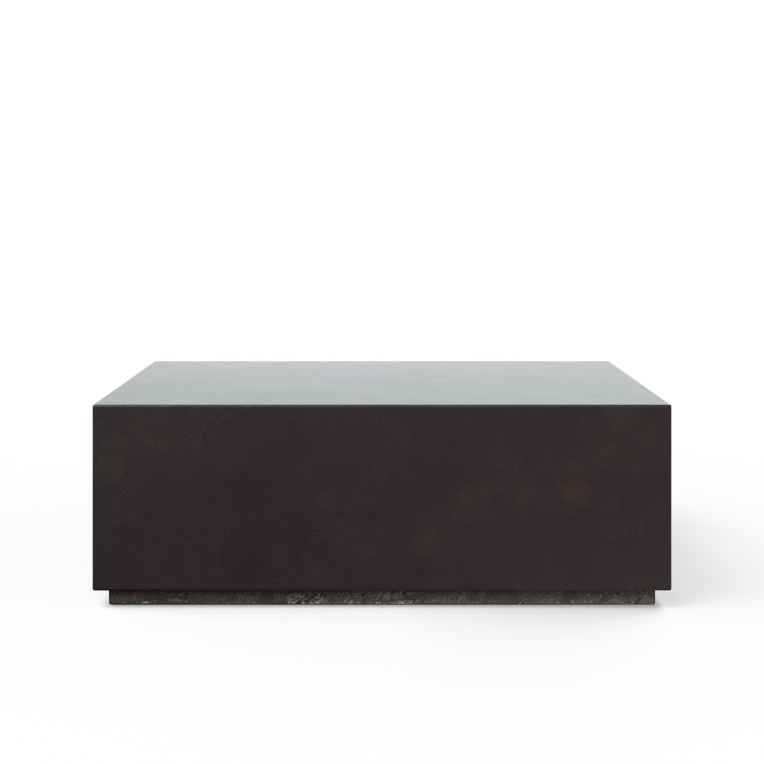 Bloc Square Indoor/Outdoor Concrete Coffee Table - Lava Brown