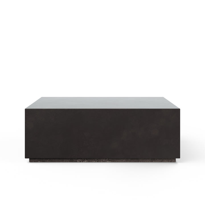 Bloc Square Indoor/Outdoor Concrete Coffee Table - Lava Brown