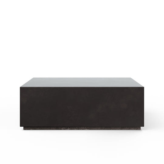 Bloc Square Indoor/Outdoor Concrete Coffee Table - Lava Brown