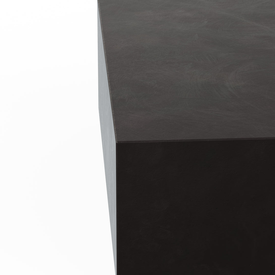 Bloc Square Indoor/Outdoor Concrete Coffee Table - Lava Brown