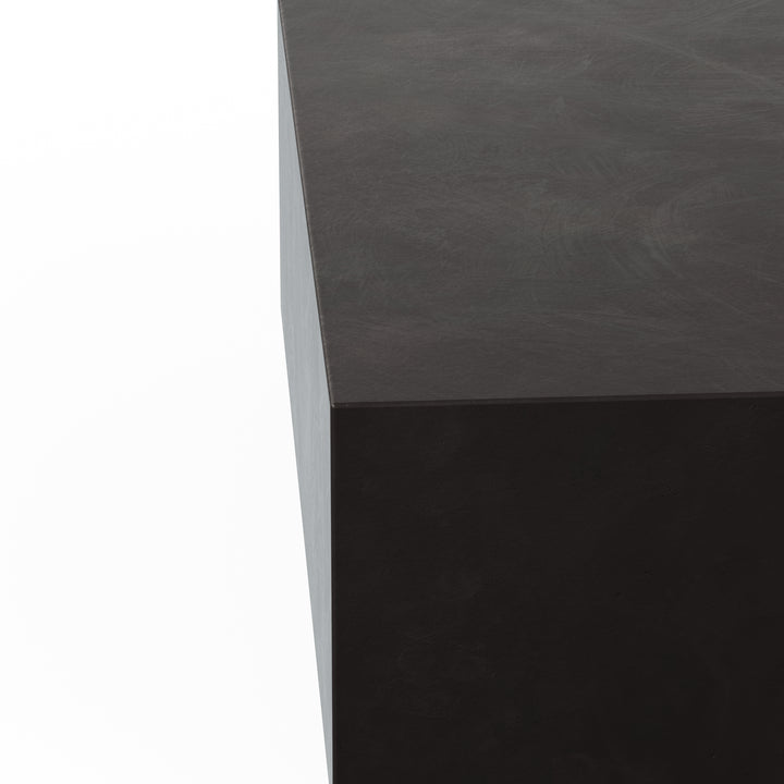 Bloc Square Indoor/Outdoor Concrete Coffee Table - Lava Brown