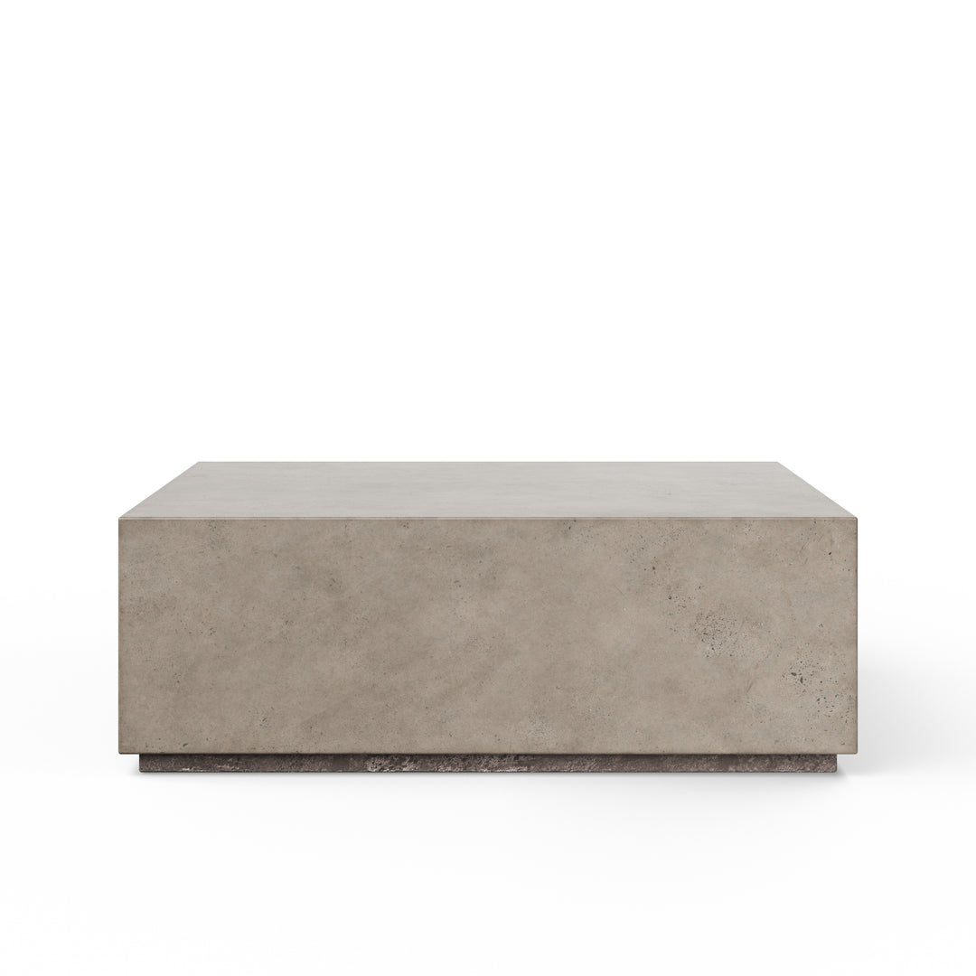 Bloc Square Indoor/Outdoor Concrete Coffee Table - Dark Grey