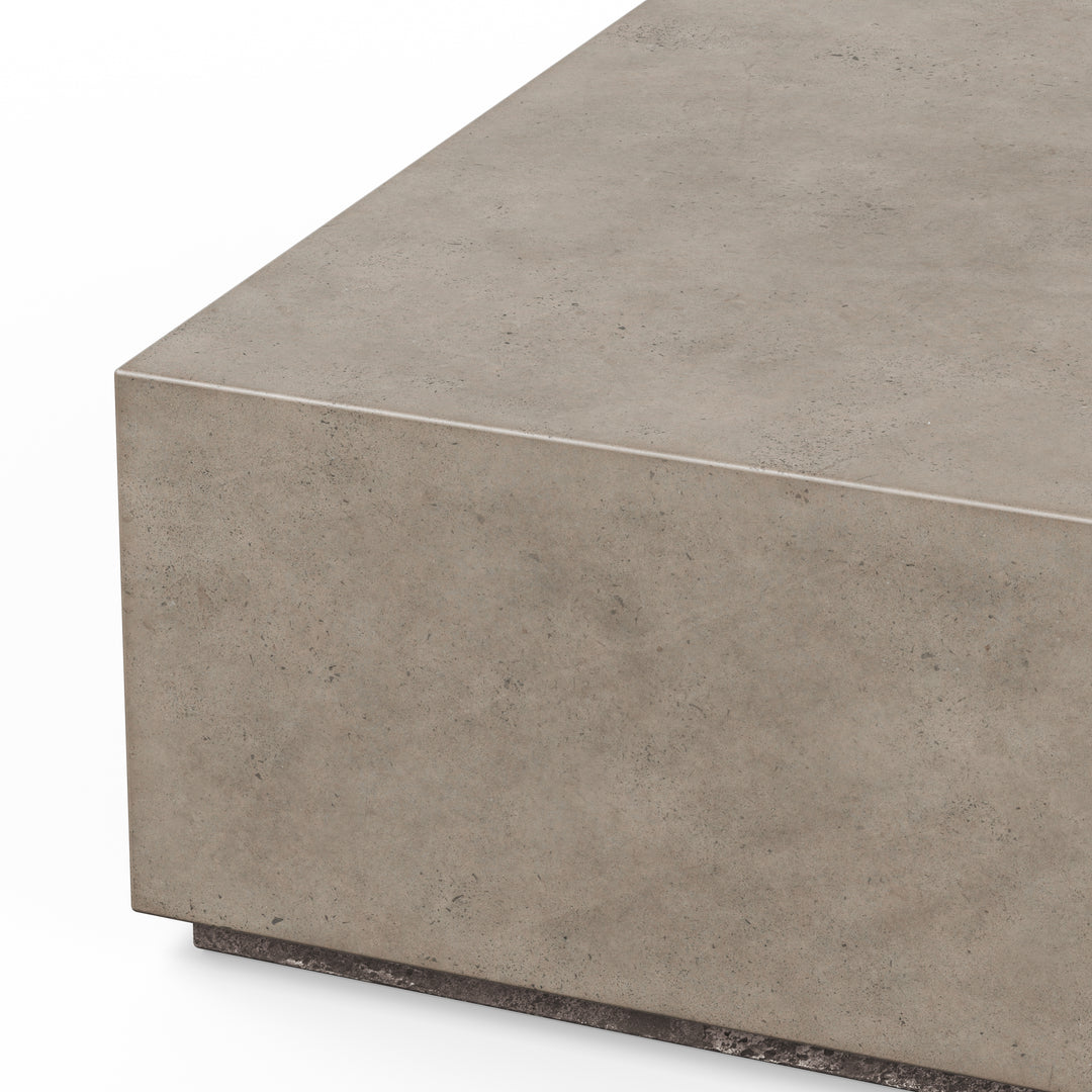 Bloc Square Indoor/Outdoor Concrete Coffee Table - Dark Grey