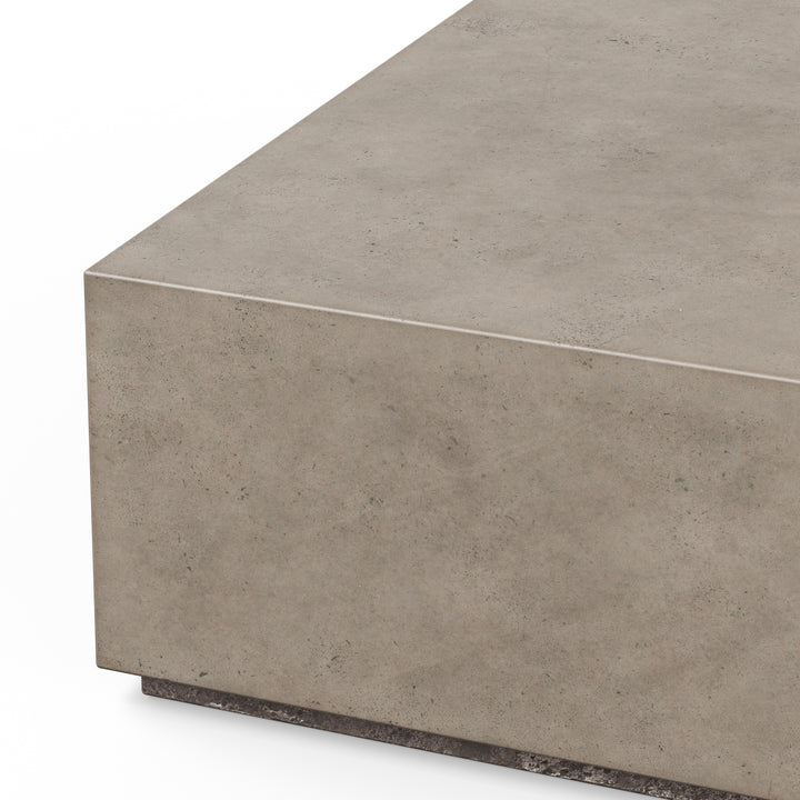 Bloc Square Indoor/Outdoor Concrete Coffee Table - Dark Grey