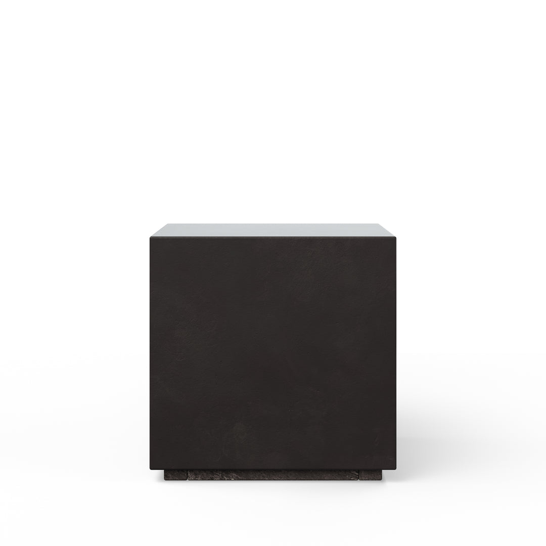 Bloc Indoor/Outdoor Concrete End Table - Lava