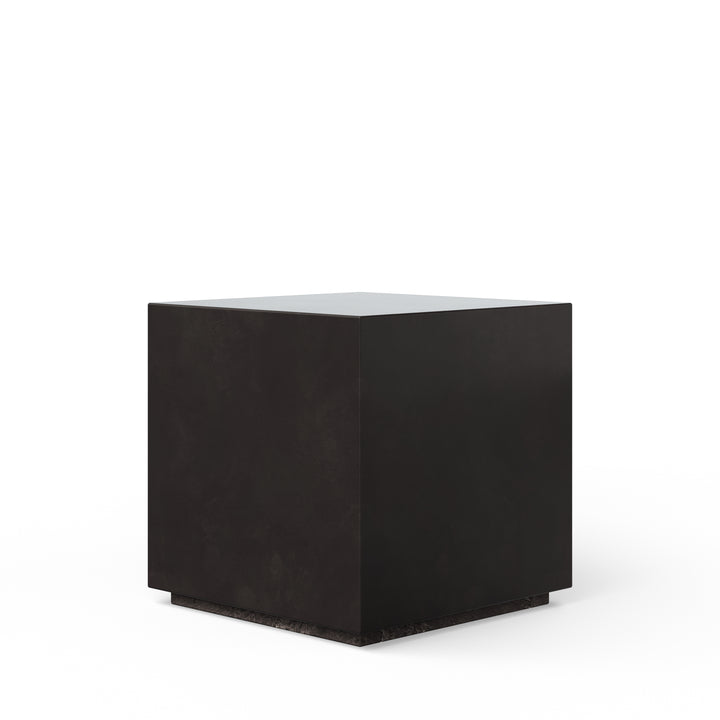 Bloc Indoor/Outdoor Concrete End Table - Lava
