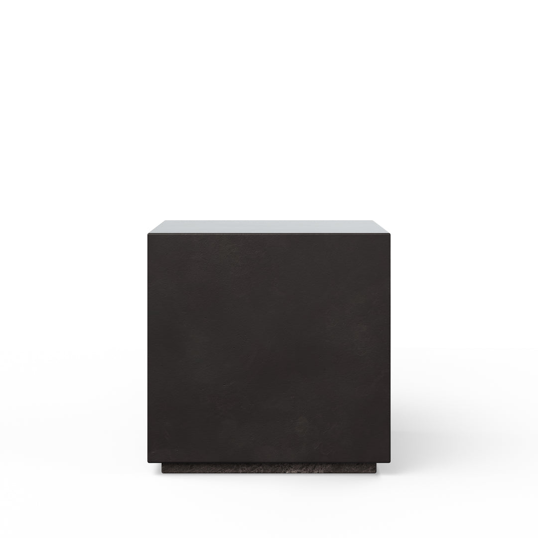 Bloc Indoor/Outdoor Concrete End Table - Lava