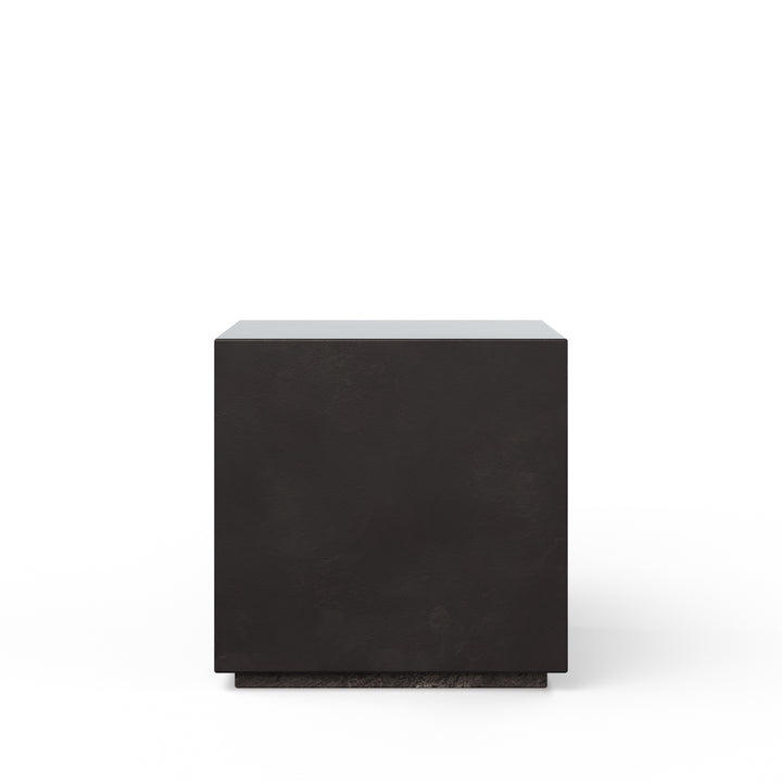 Bloc Indoor/Outdoor Concrete End Table - Lava