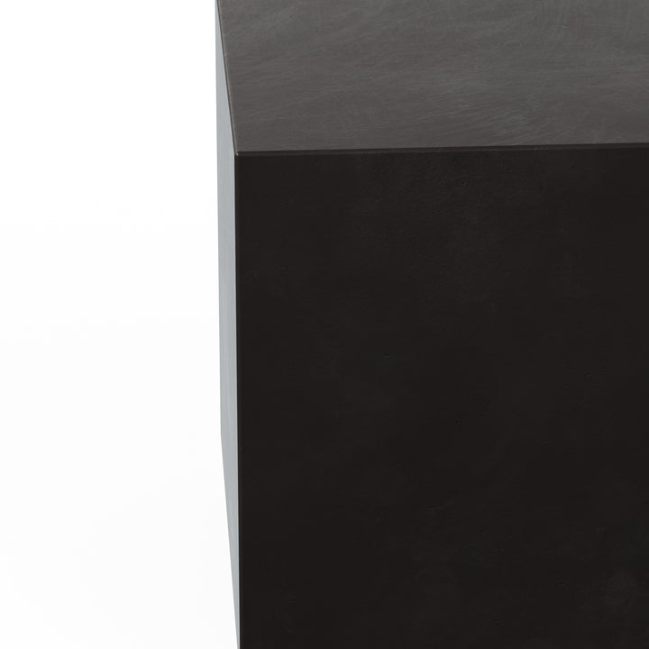 Bloc Indoor/Outdoor Concrete End Table - Lava