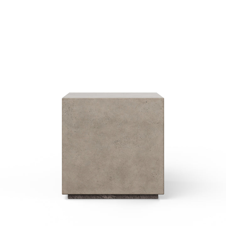 Bloc Indoor/Outdoor Concrete End Table - Dark Grey