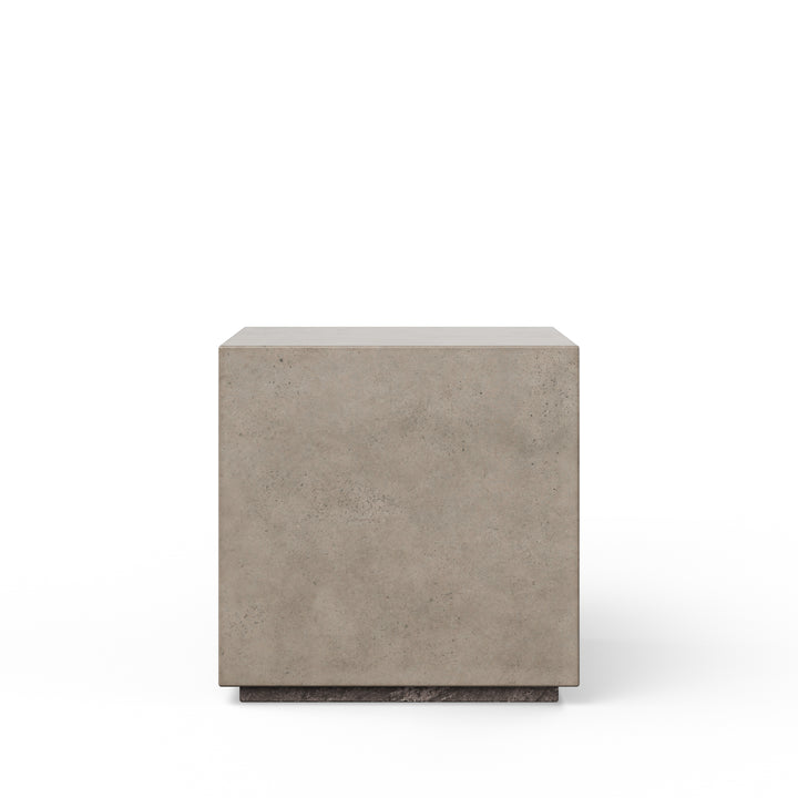 Bloc Indoor/Outdoor Concrete End Table - Dark Grey