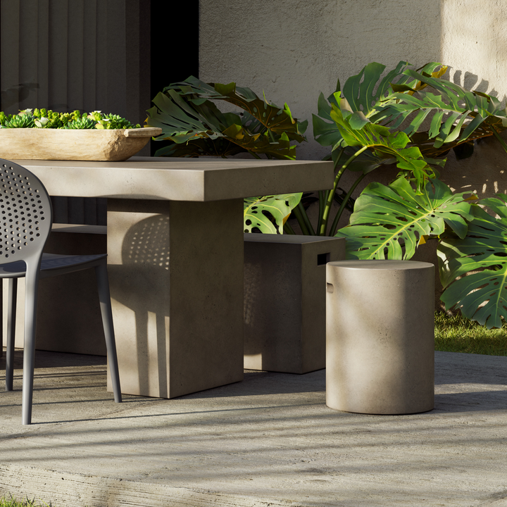 Cylinder Indoor/Outdoor Concrete Stool