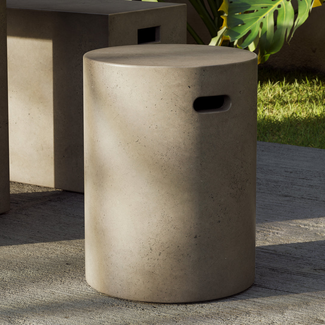 Cylinder Indoor/Outdoor Concrete Stool