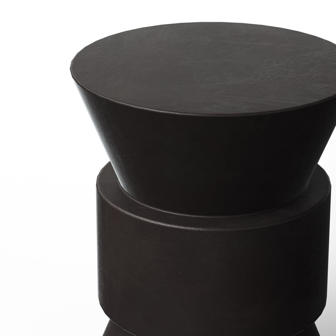 Jackson Indoor/Outdoor Concrete End Table - Lava