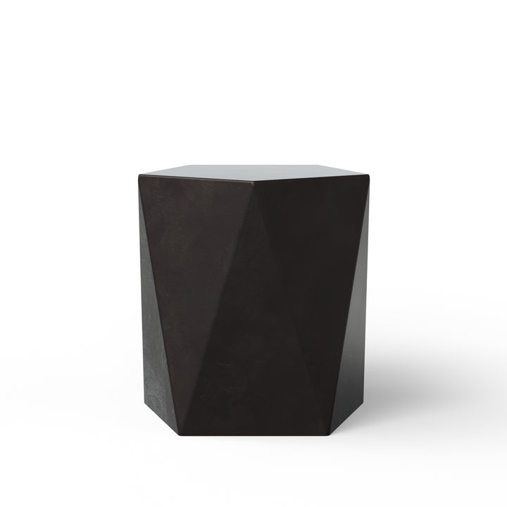 Kelson Indoor/Outdoor Concrete End Table - Lava