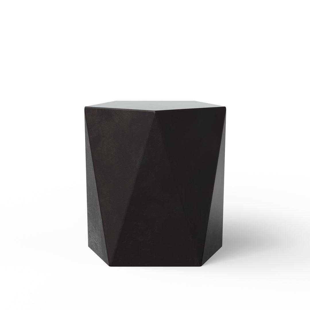Kelson Indoor/Outdoor Concrete End Table - Lava