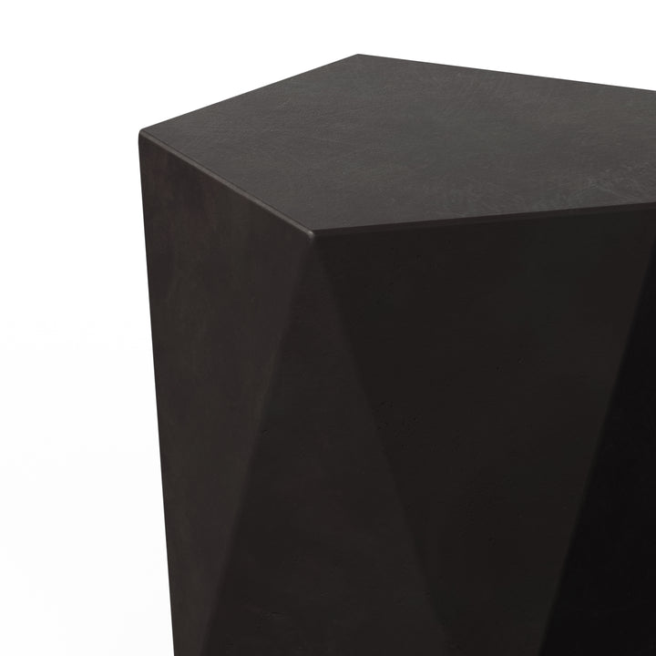 Kelson Indoor/Outdoor Concrete End Table - Lava