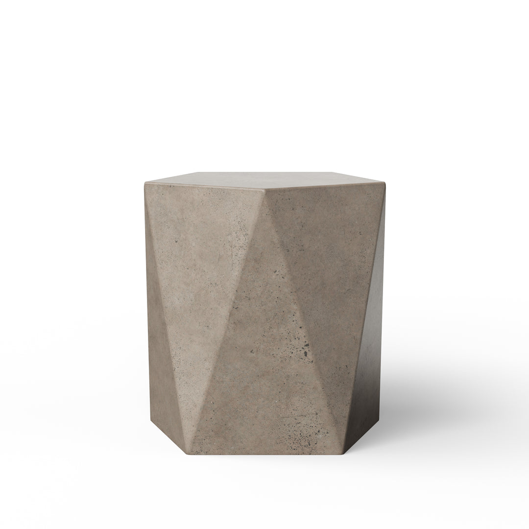 Kelson Indoor/Outdoor Concrete End Table - Dark Grey