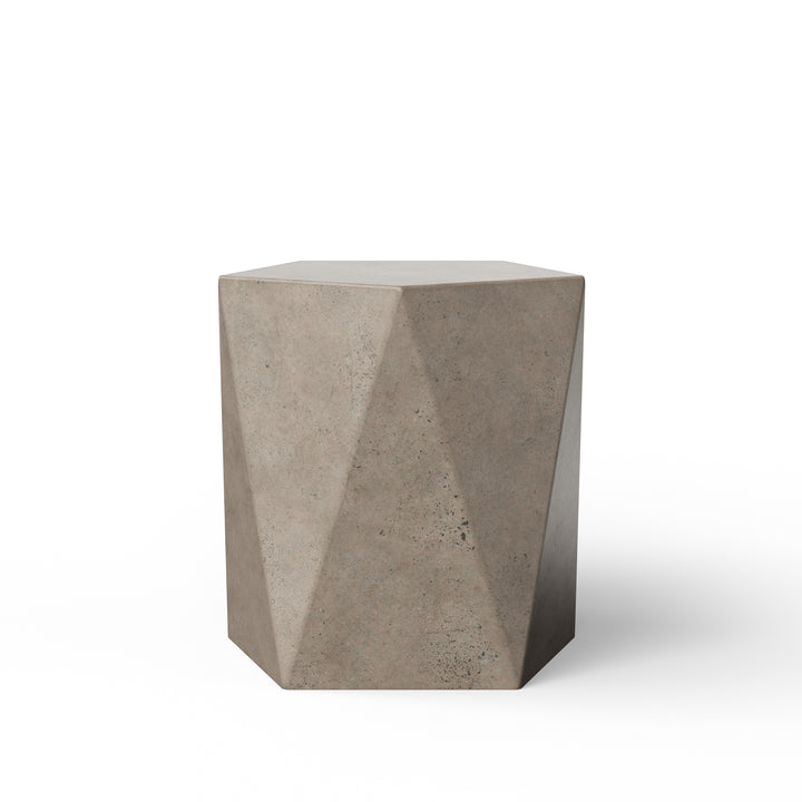 Kelson Indoor/Outdoor Concrete End Table - Dark Grey