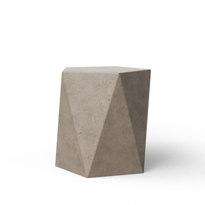 Kelson Indoor/Outdoor Concrete End Table - Dark Grey