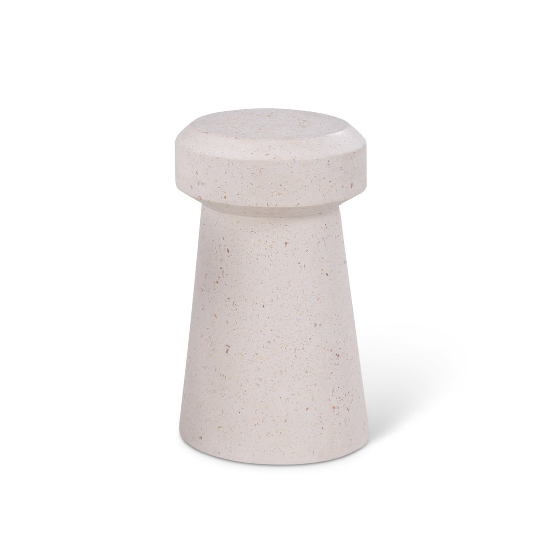 Magnus End Table - Ivory Terrazzo
