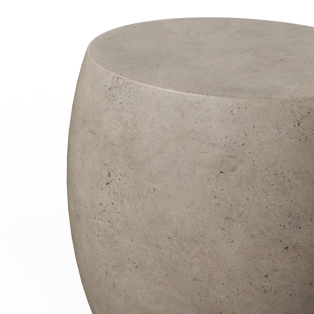 Pebble Indoor/Outdoor Concrete End Table - Dark Grey