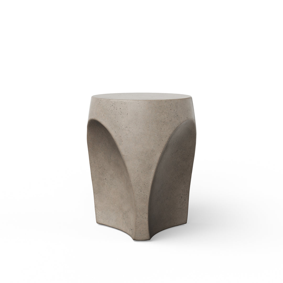 Thalia Indoor/Outdoor Concrete End Table - Dark Grey