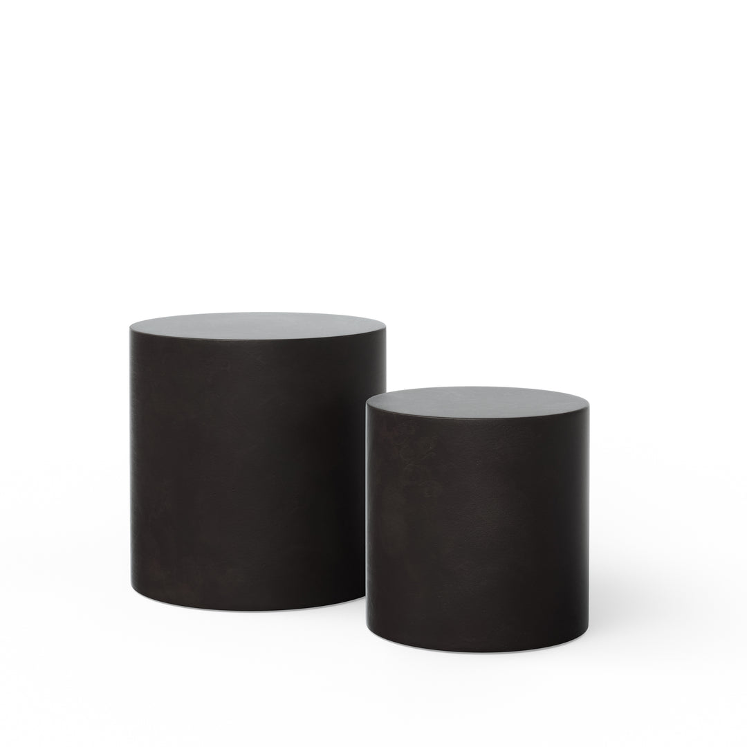 Una Indoor/Outdoor Concrete Pedestal (Set of 2) - Lava