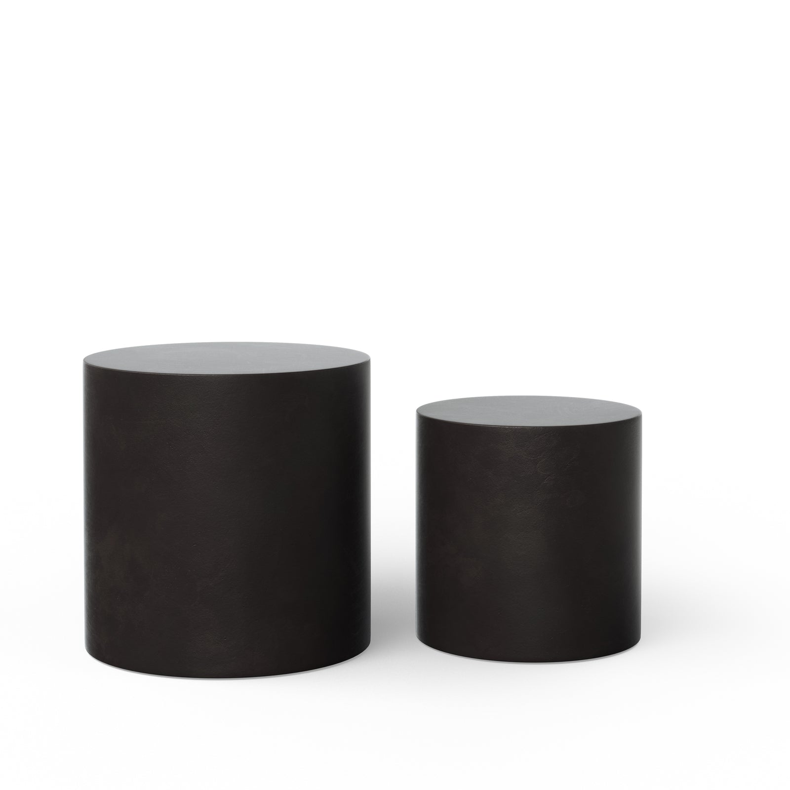 Una Indoor/Outdoor Concrete Pedestal (Set of 2) - Lava