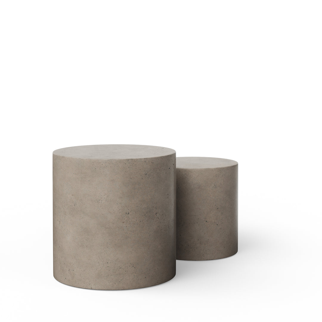 Una Indoor/Outdoor Concrete Pedestal (Set of 2)