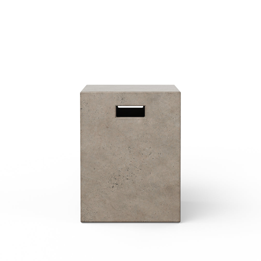 Una Indoor/Outdoor Concrete Stool - Dark Grey