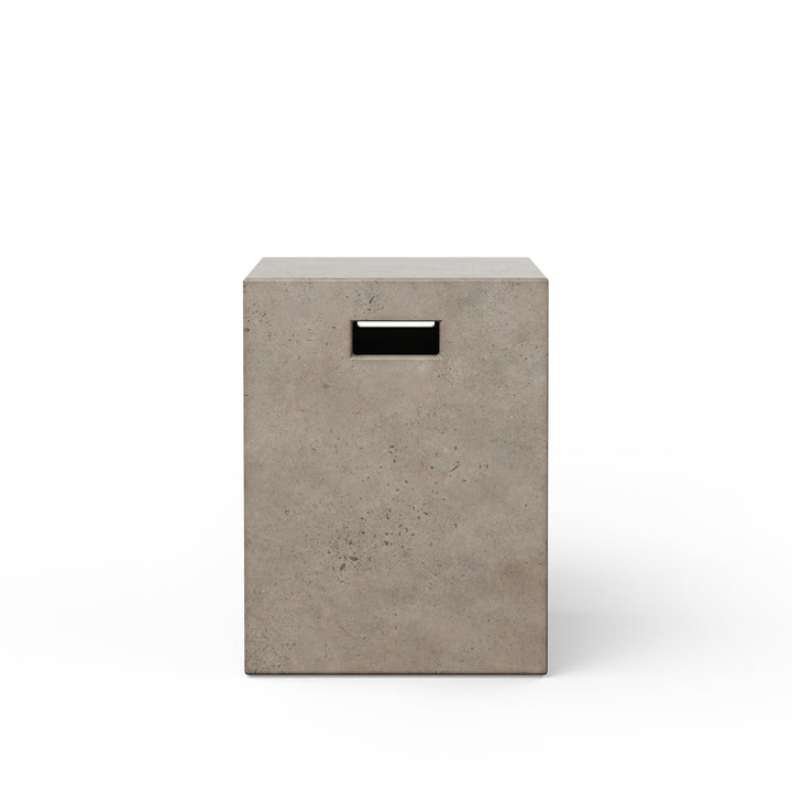 Una Indoor/Outdoor Concrete Stool - Dark Grey